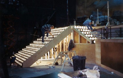'Skip Tracer' stairs for the nightclub set